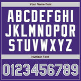 Custom Purple Gray-White Authentic Baseball Jersey