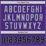 Custom Purple Black-Gray Authentic Baseball Jersey