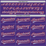 Custom Purple Light Blue-Red Authentic Baseball Jersey