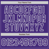 Custom Purple White-Gray Authentic Baseball Jersey