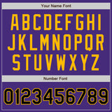 Custom Purple Black-Gold Authentic Baseball Jersey