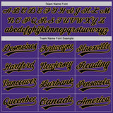 Custom Purple Black-Old Gold Authentic Baseball Jersey