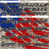 Custom Camo Black Red-Gray American Flag Statue Of Liberty Patriotic Splatter Raglan Sleeves Authentic Baseball Jersey