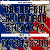 Custom Camo Black Red-Gray American Flag Statue Of Liberty Patriotic Splatter Raglan Sleeves Authentic Baseball Jersey