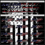 Custom Black USA Flag-White Patriotic Distressed Grunge Desert Camouflage Raglan Sleeves Authentic Baseball Jersey