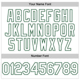 Custom White Green Star Raglan Sleeves Authentic Baseball Jersey