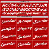 Custom Red White Authentic Throwback Basketball Jersey