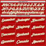 Custom Red White-Old Gold Authentic Throwback Basketball Jersey