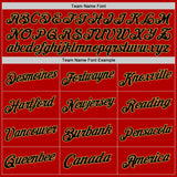 Custom Red Black-Old Gold Authentic Throwback Basketball Jersey