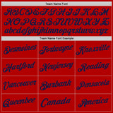 Custom Red White-Navy Authentic Throwback Basketball Jersey