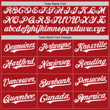 Custom Red White Pinstripe White Authentic Baseball Jersey