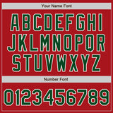 Custom Stitched Red Green-White Baseball Pullover Sweatshirt Hoodie