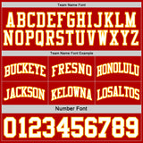 Custom Reversible Black Gold-Red Double Side Sublimation Basketball Suit Jersey