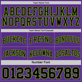 Custom Reversible Black Purple-Neon Green Double Side Sublimation Basketball Suit Jersey