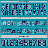 Custom Navy Teal-White Reversible Double Side Sublimation Basketball Suit Jersey