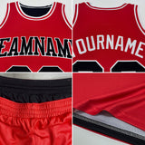 Custom Red White-Teal Reversible Double Side Sublimation Basketball Suit Jersey