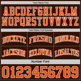 Custom Brown Orange-White Reversible Double Side Sublimation Basketball Suit Jersey