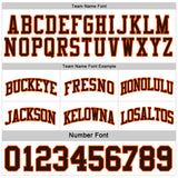 Custom Brown Orange-White Reversible Double Side Sublimation Basketball Suit Jersey