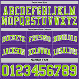 Custom Purple Neon Green-White Reversible Double Side Sublimation Basketball Suit Jersey