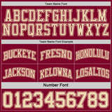 Custom Reversible Maroon Cream Double Side Sublimation Basketball Suit Jersey