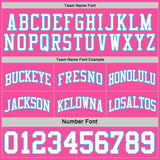 Custom Reversible Pink White-Sky Blue Double Side Sublimation Basketball Suit Jersey