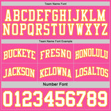 Custom Reversible Pink White-Gold Double Side Sublimation Basketball Suit Jersey