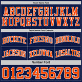 Custom Reversible Navy Orange-White Double Side Sublimation Basketball Suit Jersey