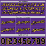 Custom Reversible Black Purple-Old Gold Double Side Star Sublimation Basketball Suit Jersey