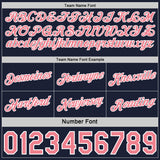 Custom Reversible Navy Medium Pink-White Double Side Star Sublimation Basketball Suit Jersey