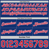 Custom Reversible Royal Red-White Double Side Star Sublimation Basketball Suit Jersey