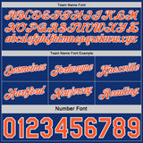 Custom Reversible Royal Orange-White Double Side Star Sublimation Basketball Suit Jersey
