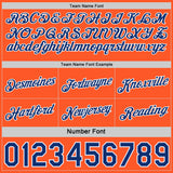 Custom Reversible Royal Orange-White Double Side Star Sublimation Basketball Suit Jersey