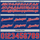 Custom Reversible Royal Red-Cream Double Side Star Sublimation Basketball Suit Jersey