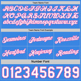 Custom Reversible Pink White-Powder Blue Double Side Star Sublimation Basketball Suit Jersey