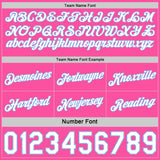 Custom Reversible Pink White-Light Blue Double Side Star Sublimation Basketball Suit Jersey