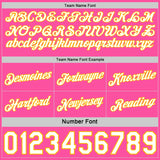 Custom Reversible Pink White-Gold Double Side Star Sublimation Basketball Suit Jersey
