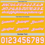 Custom Reversible Pink White-Gold Double Side Star Sublimation Basketball Suit Jersey