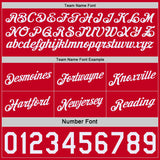 Custom Reversible Red White Double Side Star Sublimation Basketball Suit Jersey