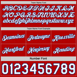Custom Reversible Red White-Royal Double Side Star Sublimation Basketball Suit Jersey