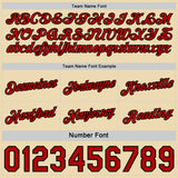 Custom Reversible Red Black-Cream Double Side Star Sublimation Basketball Suit Jersey