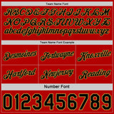 Custom Reversible Red Black-Old Gold Double Side Star Sublimation Basketball Suit Jersey
