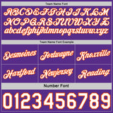 Custom Reversible Purple White-Orange Double Side Star Sublimation Basketball Suit Jersey
