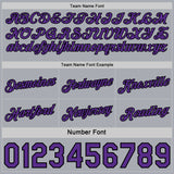 Custom Reversible Purple Black-Gray Double Side Star Sublimation Basketball Suit Jersey