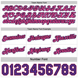 Custom Reversible Purple Pink White-Black Double Side Star Sublimation Basketball Suit Jersey