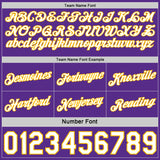 Custom Reversible Purple White-Gold Double Side Star Sublimation Basketball Suit Jersey