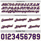 Custom Reversible Purple White-Old Gold Double Side Star Sublimation Basketball Suit Jersey
