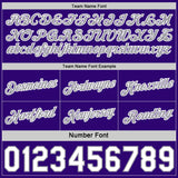 Custom Reversible Purple White-Gray Double Side Star Sublimation Basketball Suit Jersey