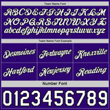Custom Reversible Purple White-Black Double Side Star Sublimation Basketball Suit Jersey