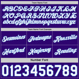 Custom Reversible Purple White-Lakes Blue Double Side Star Sublimation Basketball Suit Jersey