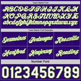 Custom Reversible Purple White-Neon Green Double Side Star Sublimation Basketball Suit Jersey